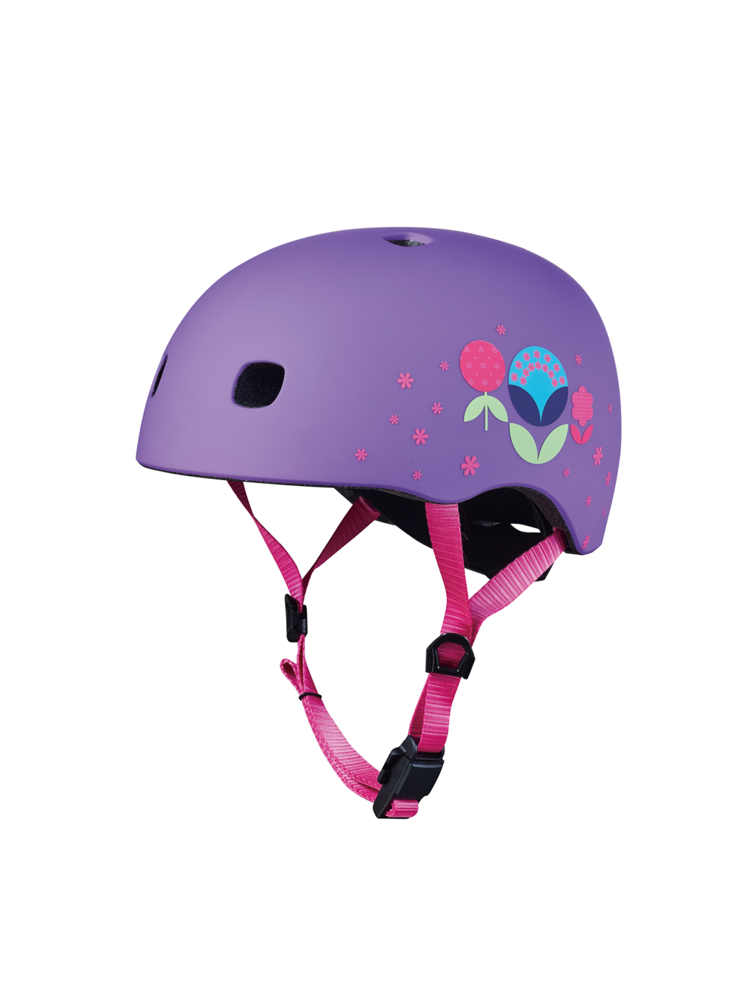 Micro Helmet Floral Purple V2 – S  ( 48-53 CM)