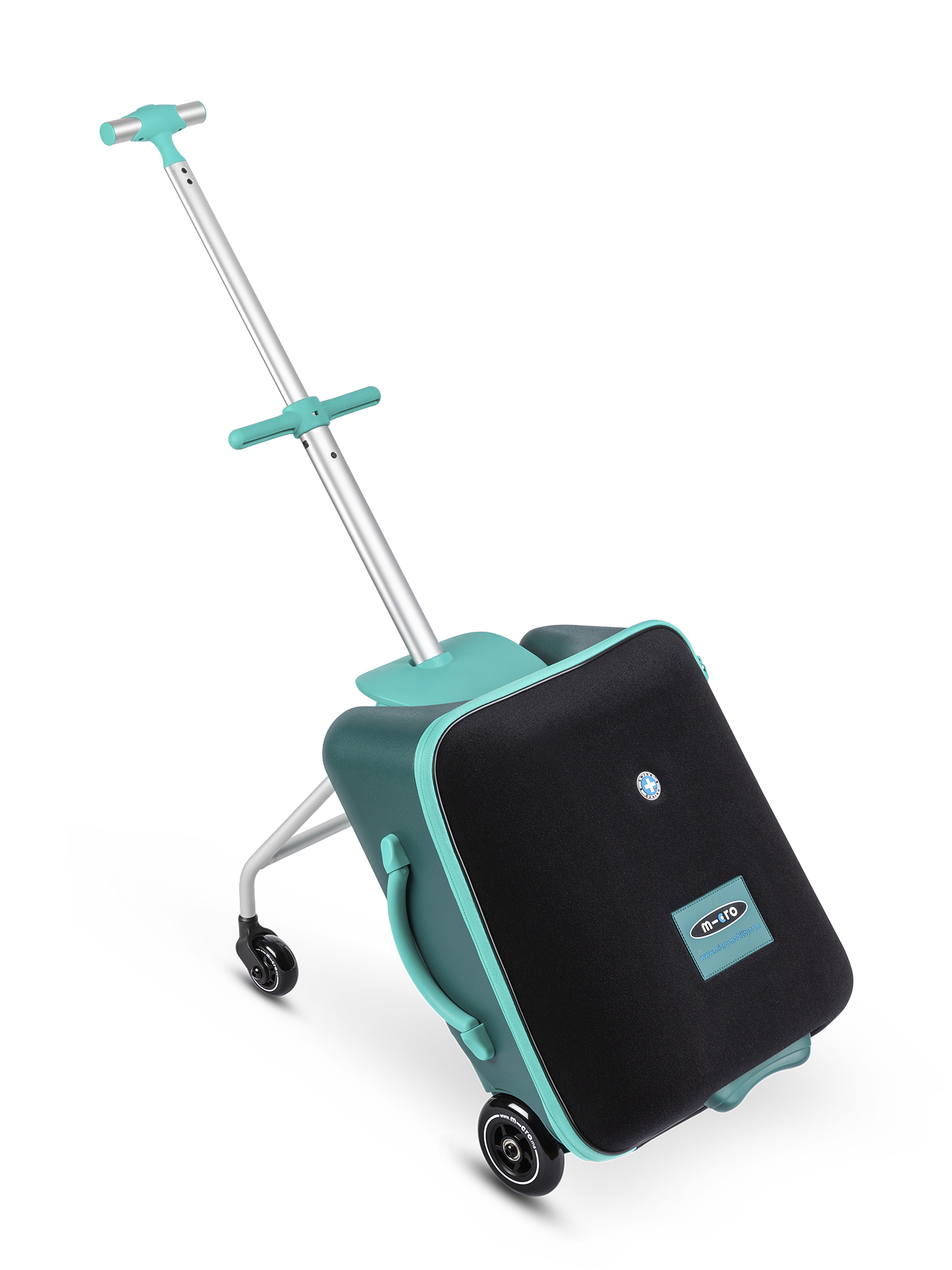 Micro Ride On Luggage Eazy Forest Green — White and Black Trading