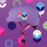Micro Helmet Floral Purple Static