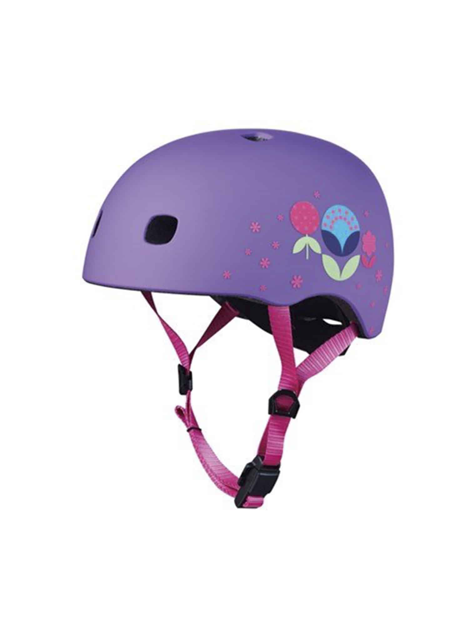 Micro PC Helmet Floral Purple S (48-53cm)