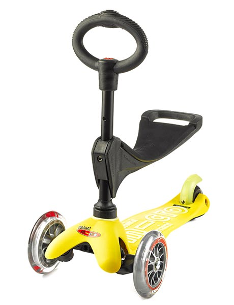 yellow mini micro scooter
